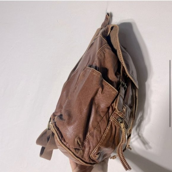 Vintage Y2K Mossimo Brown Faux Leather Backpack main image 11